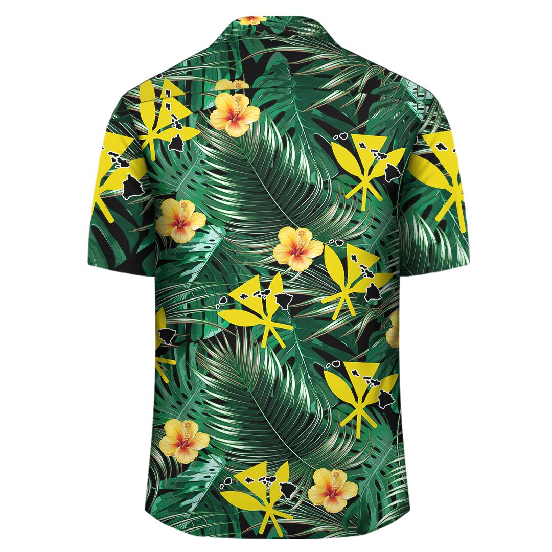 Hawaii Karte Kanaka Tropisches Hawaiihemd im Sommerstil