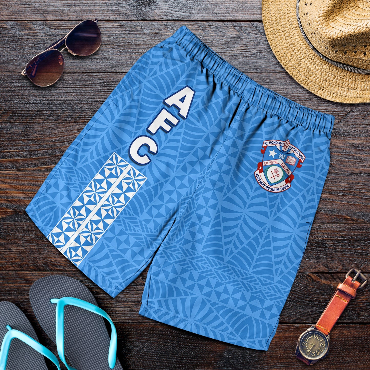 Apifo'ou College Herren Bermuda Shorts Tonganisches Muster AFC Lovers LT13