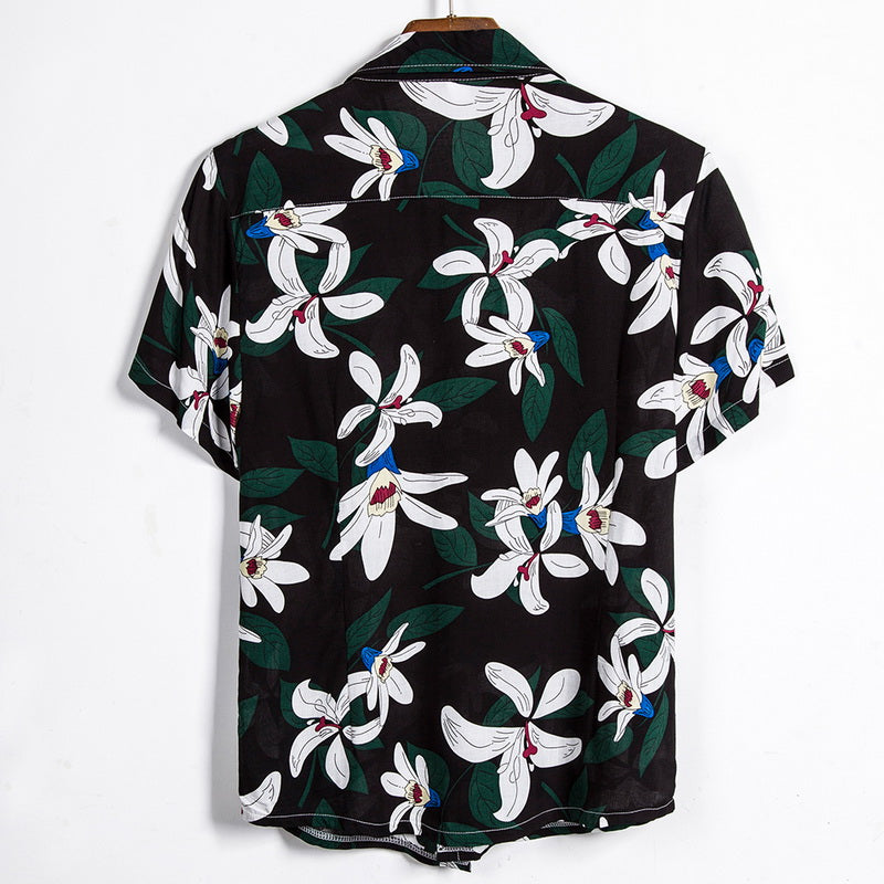 Hawaiihemd mit Frangipani-Blüten