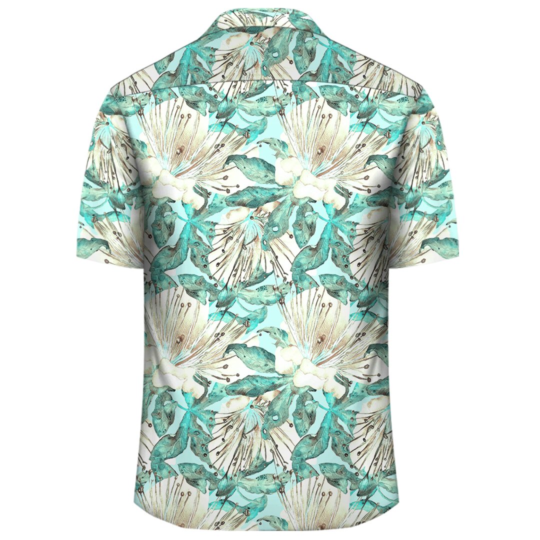 Hawaii Tropisches blaues Hawaiihemd