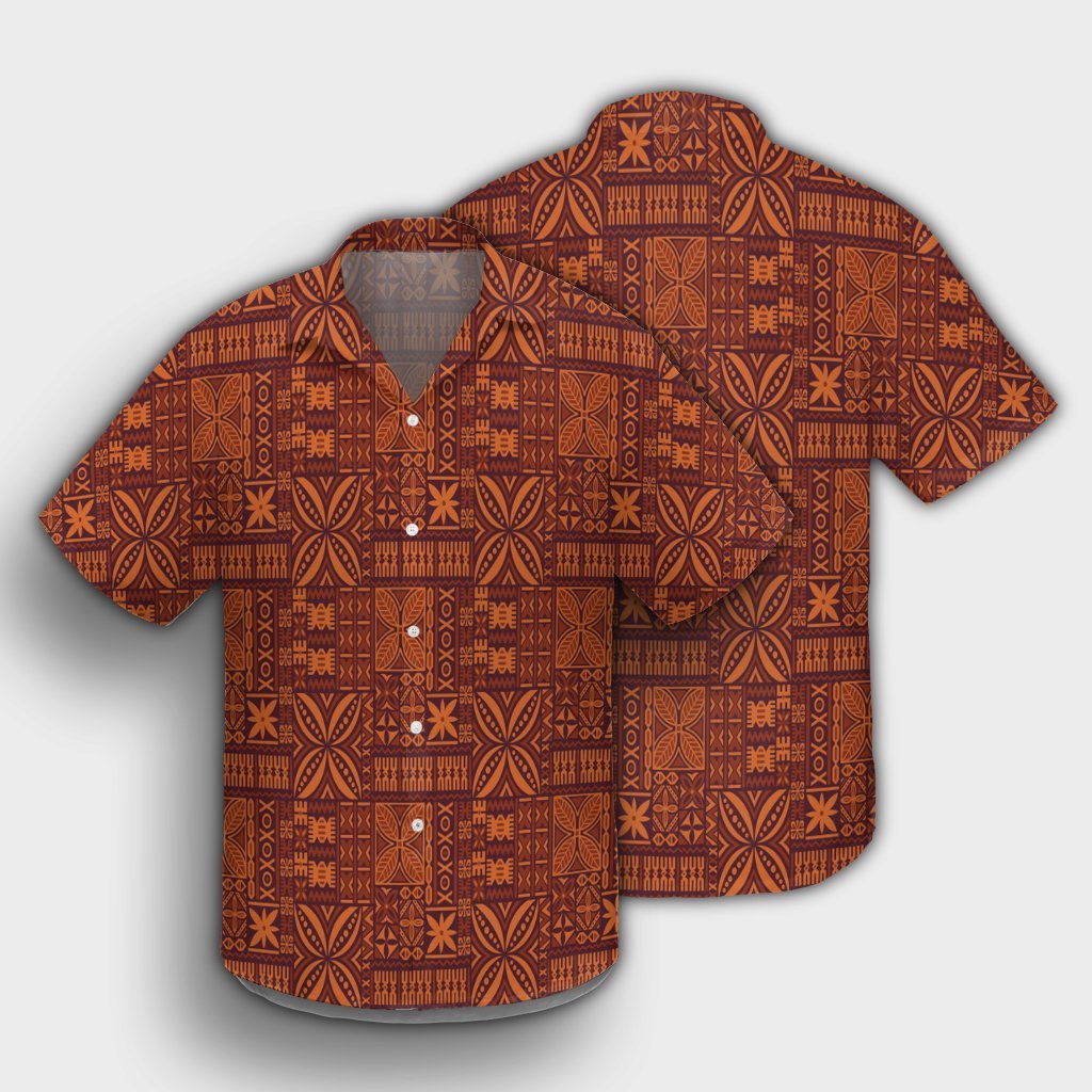 Hawaiianisches Hemd mit traditionellem Aborigine-Muster, polynesisch - AH