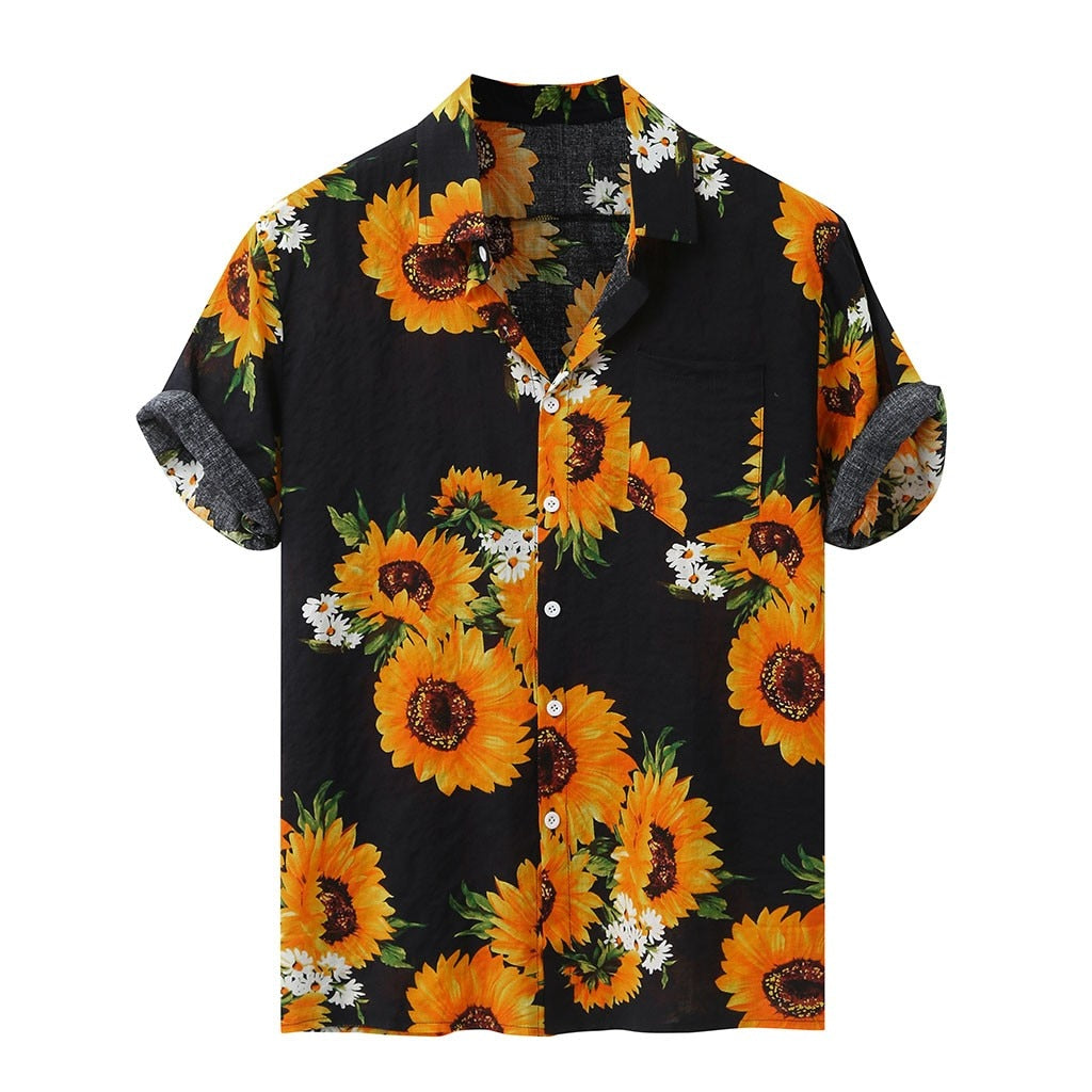 Chemise à Fleurs de Tournesol