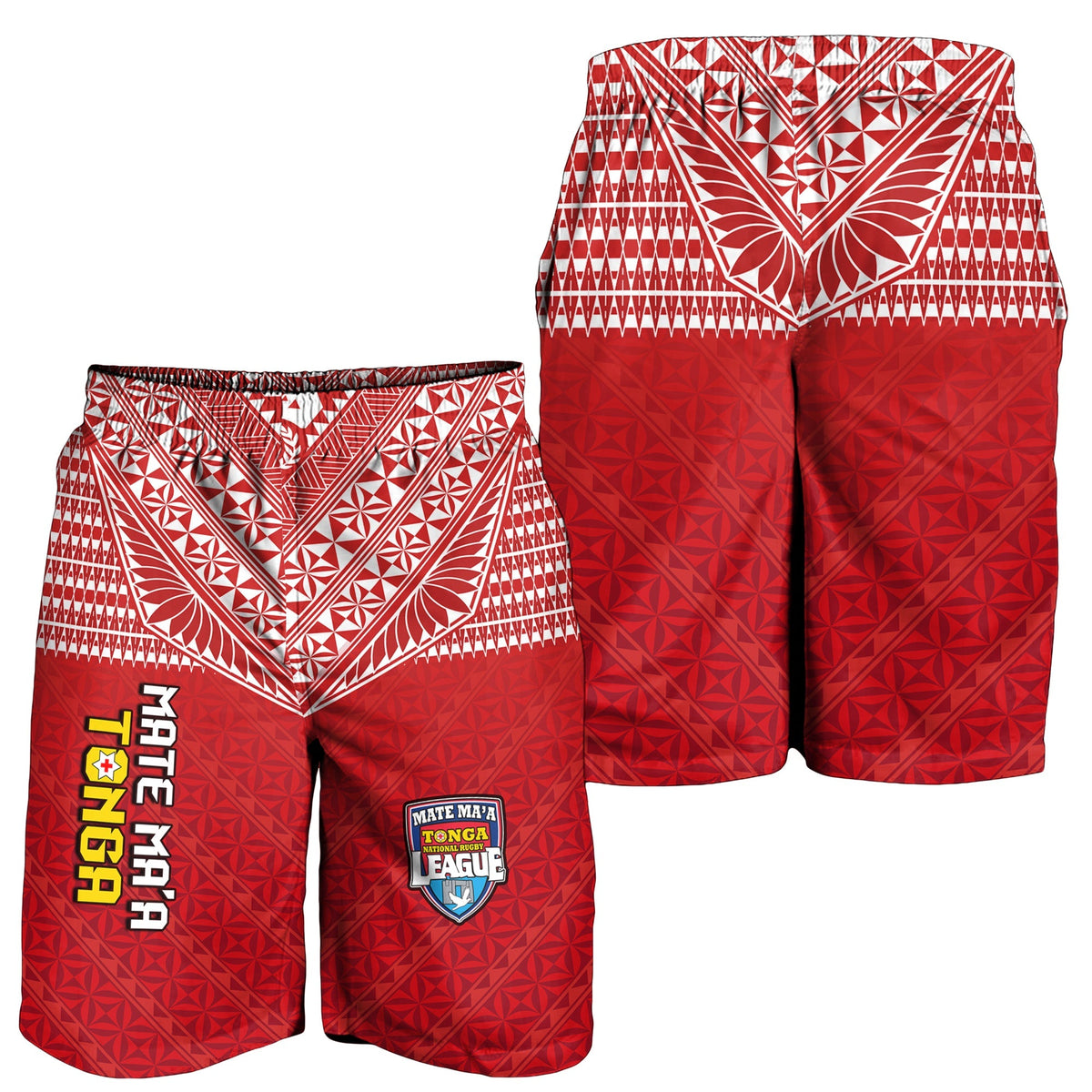 Tonga Rugby MMT Herren Bermuda Shorts Ngatu Mate Maa Tonga Spezial LT13