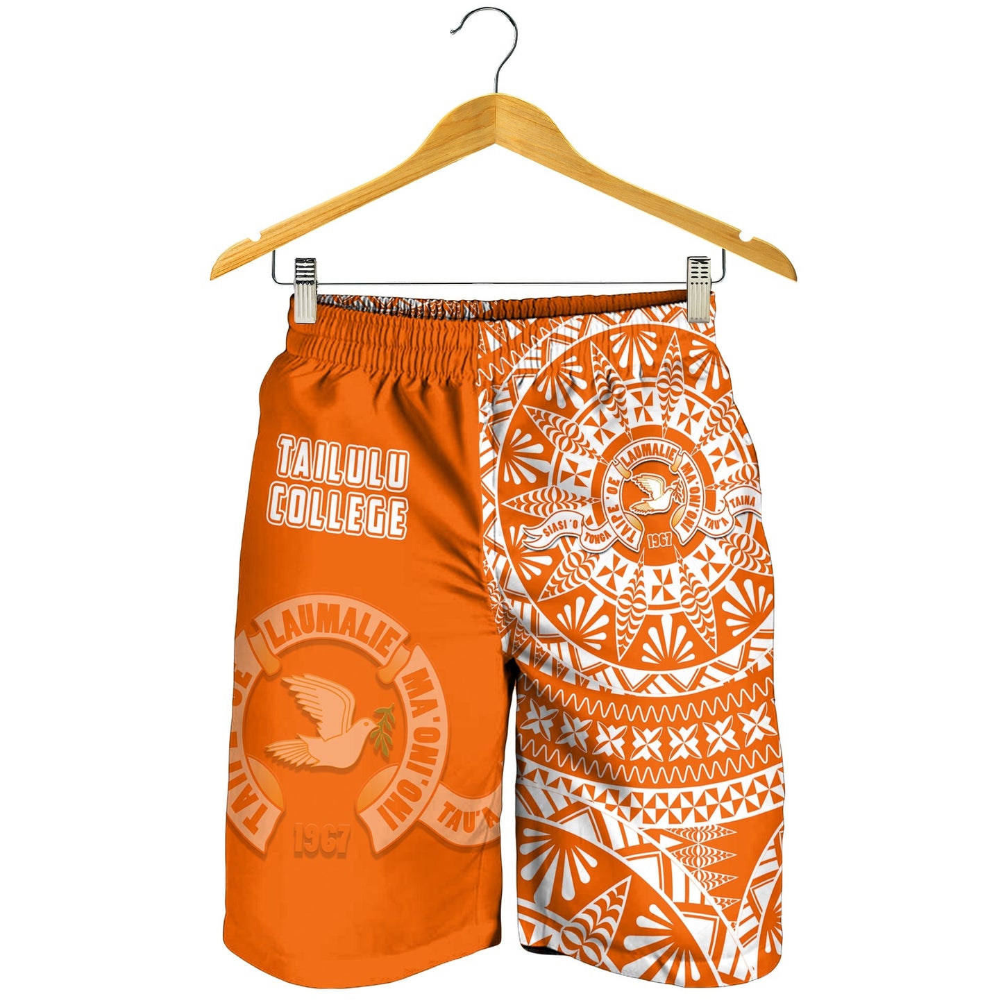 Tailulu Tonga College Herren Bermuda Shorts Tonganisches Ngatu-Muster LT14