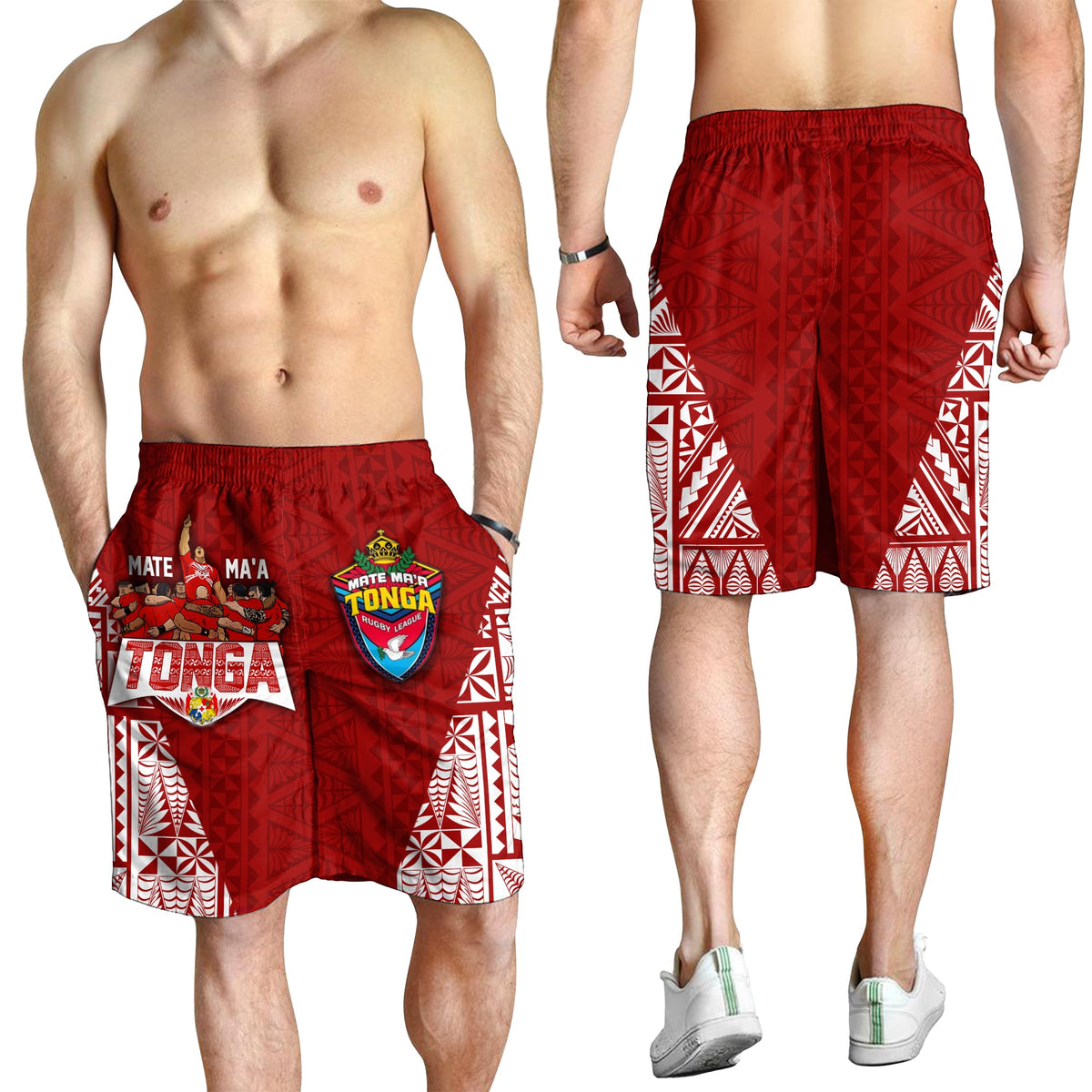 Tonga Rugby Herren Bermudas Shorts Mate Ma'a Tonga Warriors LT7