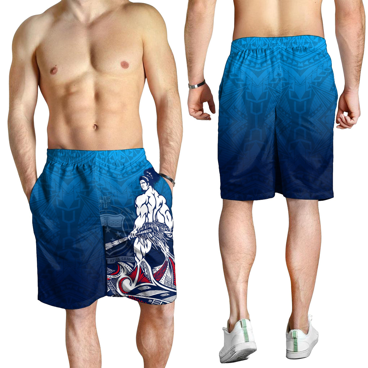 Samoa Warrior Herren Bermuda Shorts Polynesian No.1 LT6