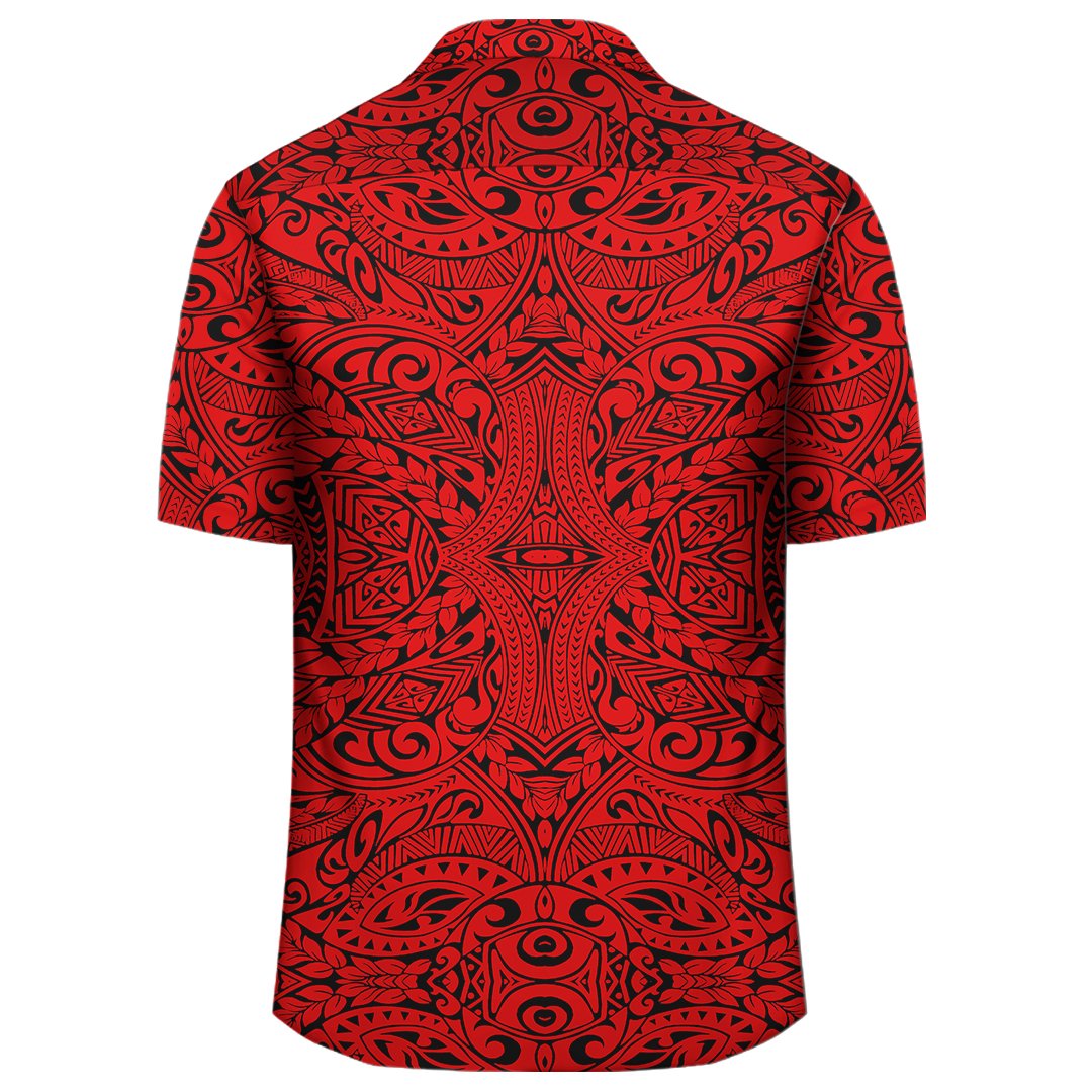 Polynesian Culture Rotes Hawaiihemd