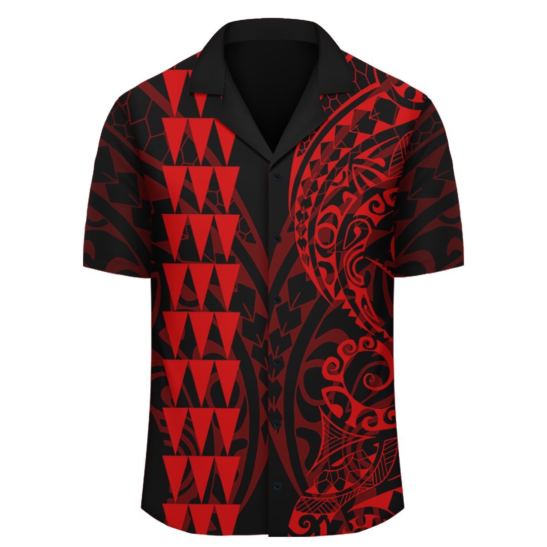 Kakau Polynesian Tribal Hawaiihemd Mehrfarbig