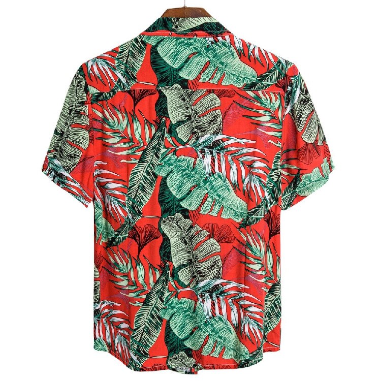 Rotes und Dschungel-Hawaii-Hemd