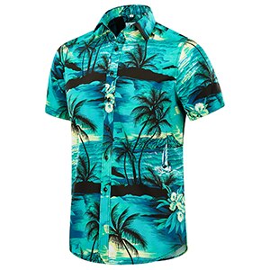 Tropisches blaues Hawaiihemd
