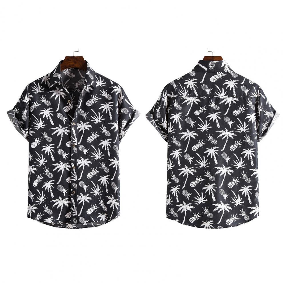 Hawaiihemd mit Palmen und Ananas