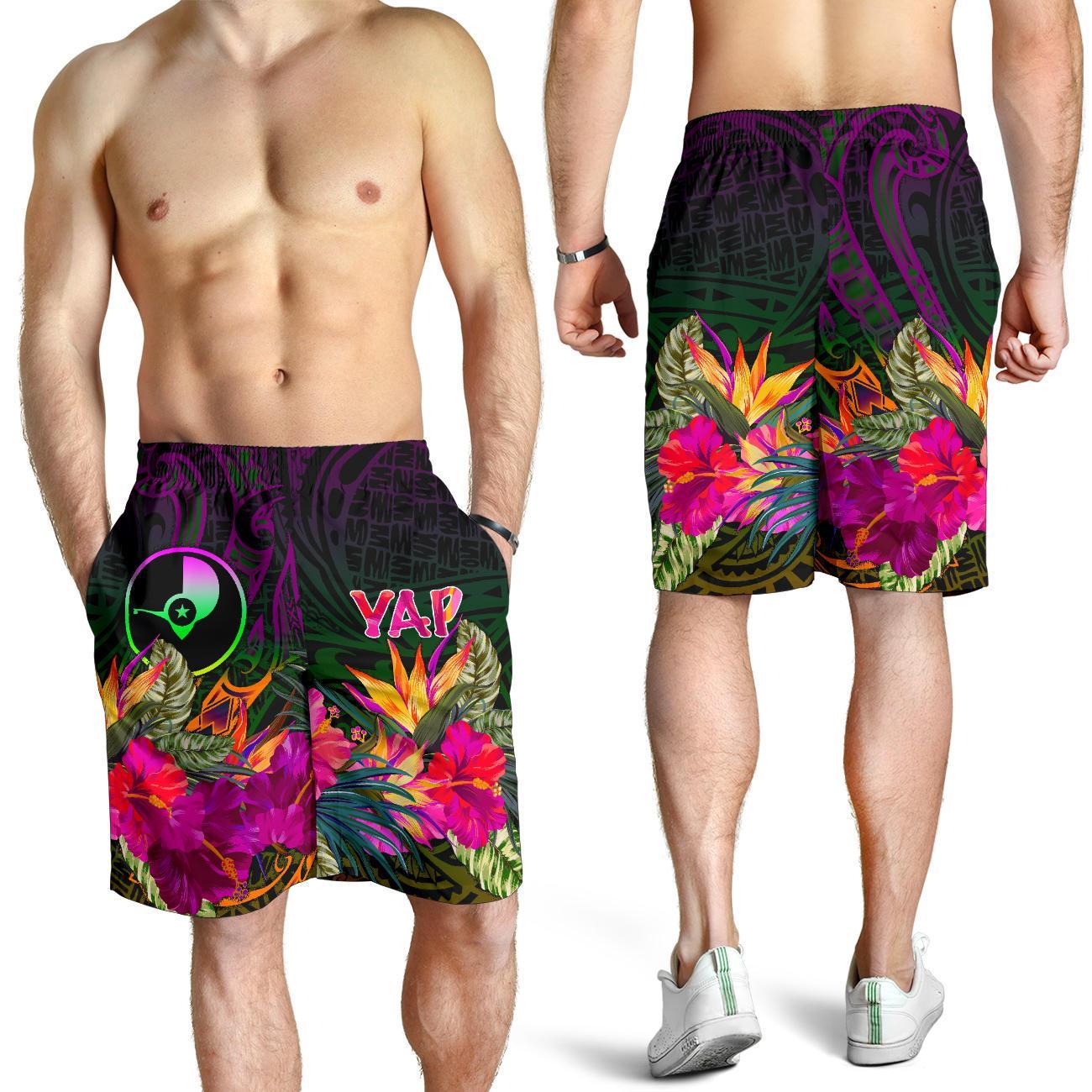 YAP Herren Bermuda Shorts - Summer Hibiscus