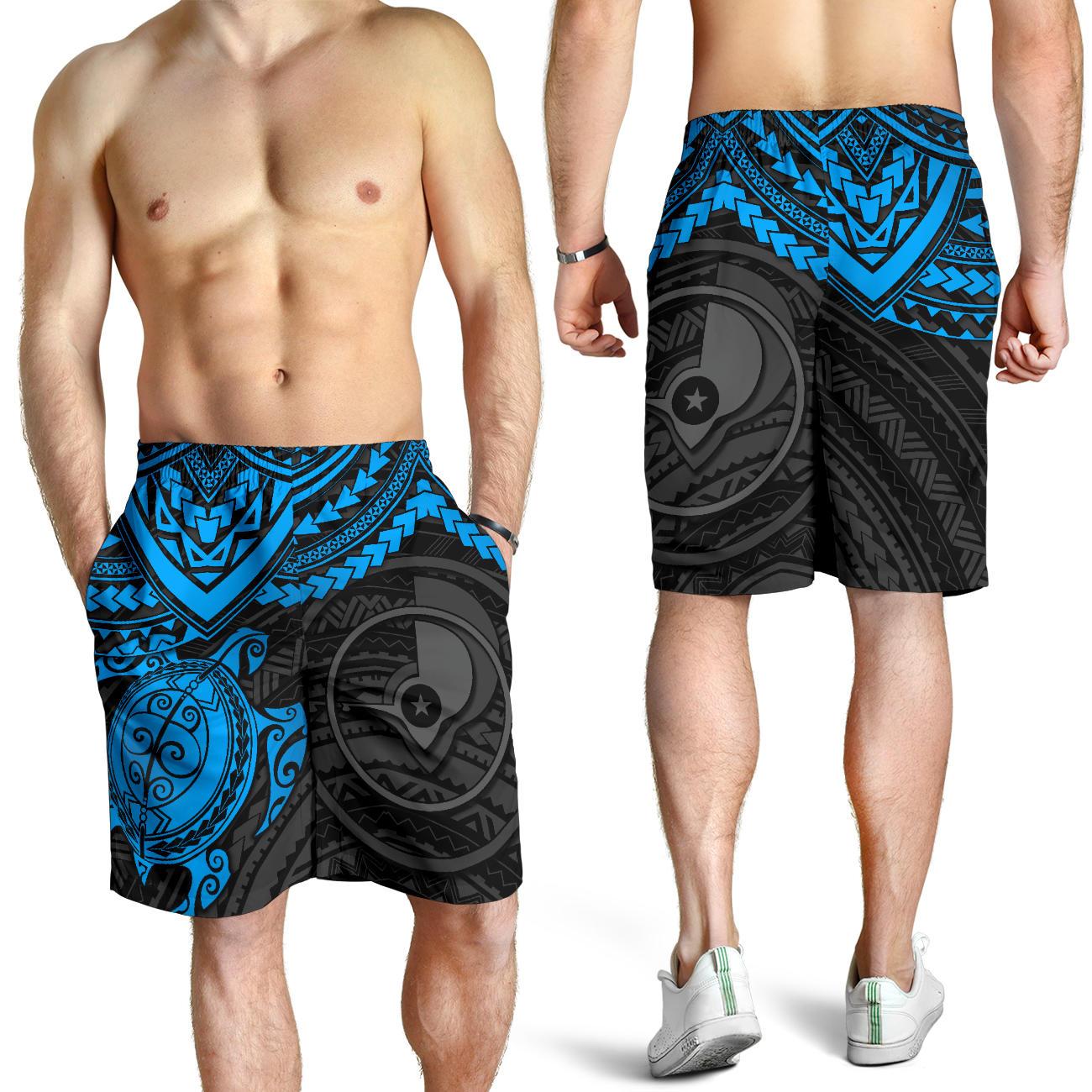 Yap Polynesian Bermuda Shorts (Herren) - Blaue Schildkröte