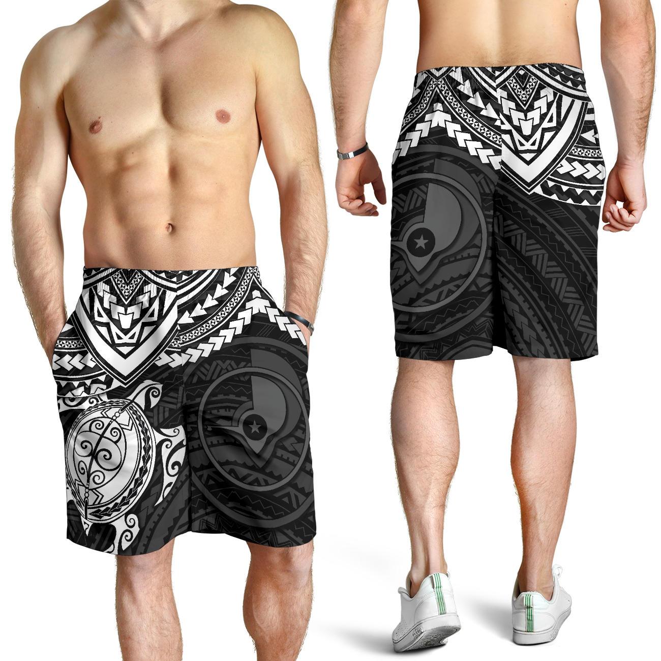 Yap Polynesian Bermuda Shorts (Herren) - Weiße Schildkröte