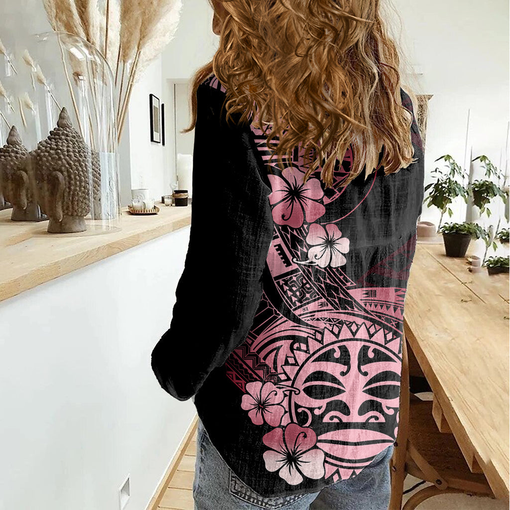 Aotearoa Kia Ora Neuseeland Ta Moko Rote Version Frauen Casual Shirt LT01