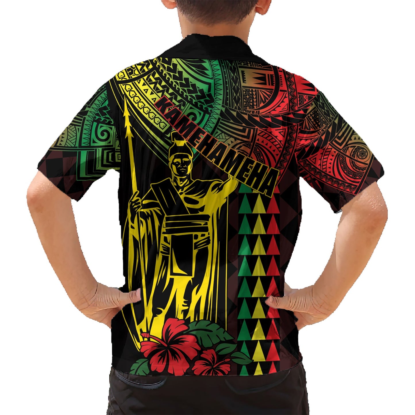 König Kamehameha Tag Hawaiihemd Hawaii Kakau Reggae LT01