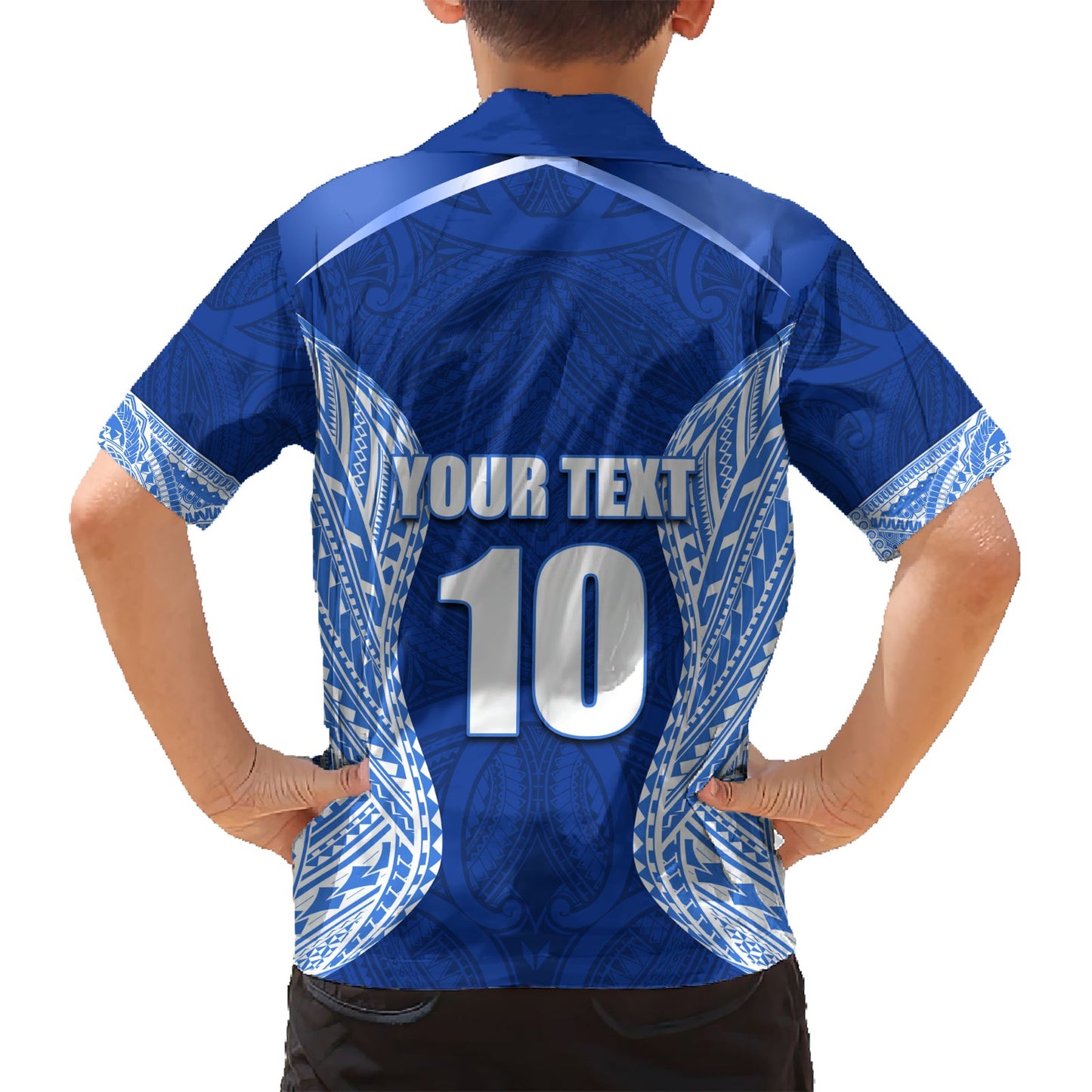 Benutzerdefinierte Manu Samoa Rugby Hawaiian Shirt Polynesian Tattoo LT03