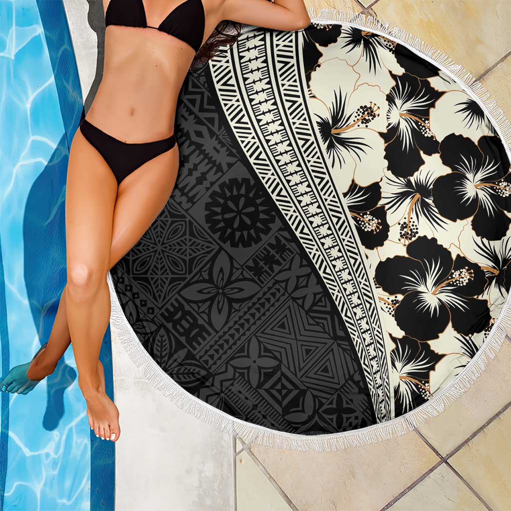 Hawaii Hibiskus Stranddecke Schildkröten und Tribal Motive Vintage Floral Stil LT03