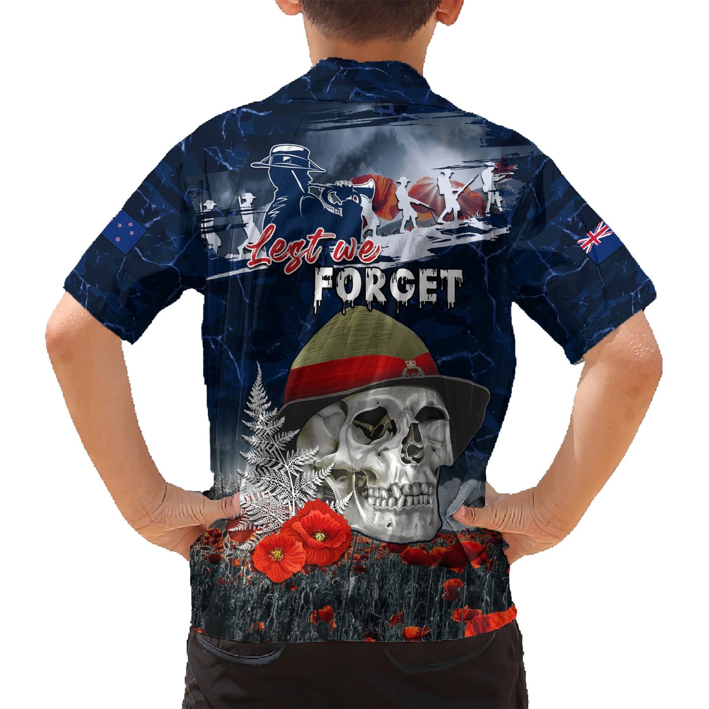 Neuseeland ANZAC Day Hawaiihemd Freedom Ain't Free LT05