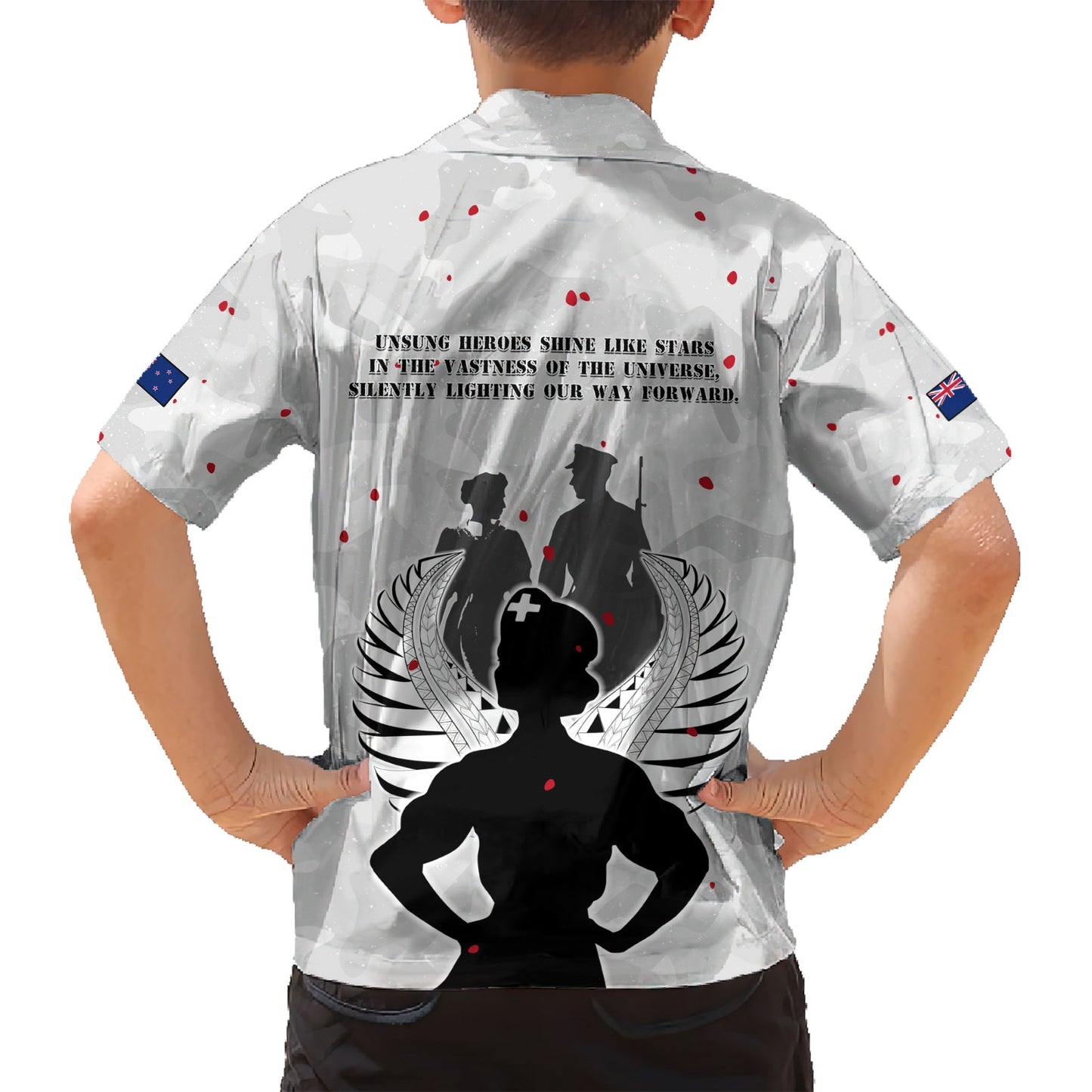 Neuseeland ANZAC Day Hawaiihemd für die Krankenschwester Lest We Forget LT05
