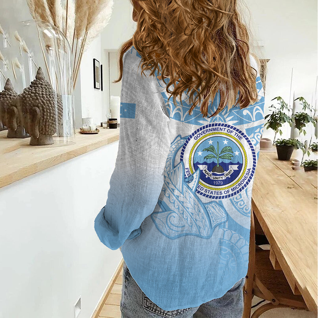 Mikronesien Verfassungstag Frauen Casual Shirt Polynesian Tribal Tattoo einfachen Stil LT05