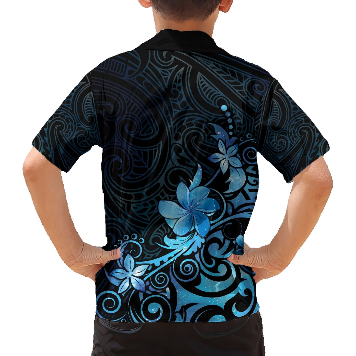 Matariki Neuseeland Hawaiihemd Maori Muster Blue Galaxy LT05