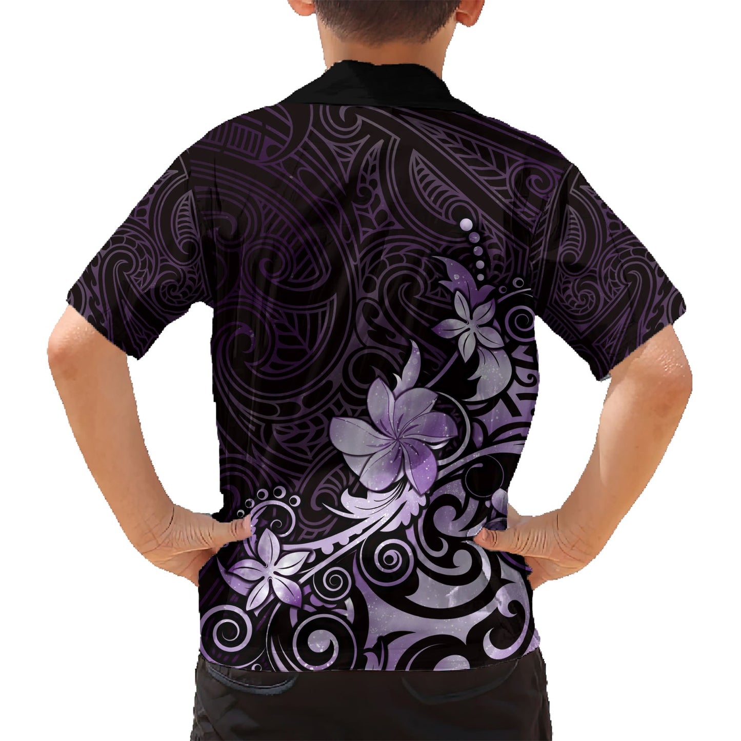 Matariki Neuseeland Hawaiihemd Maori Muster Lila Galaxy LT05