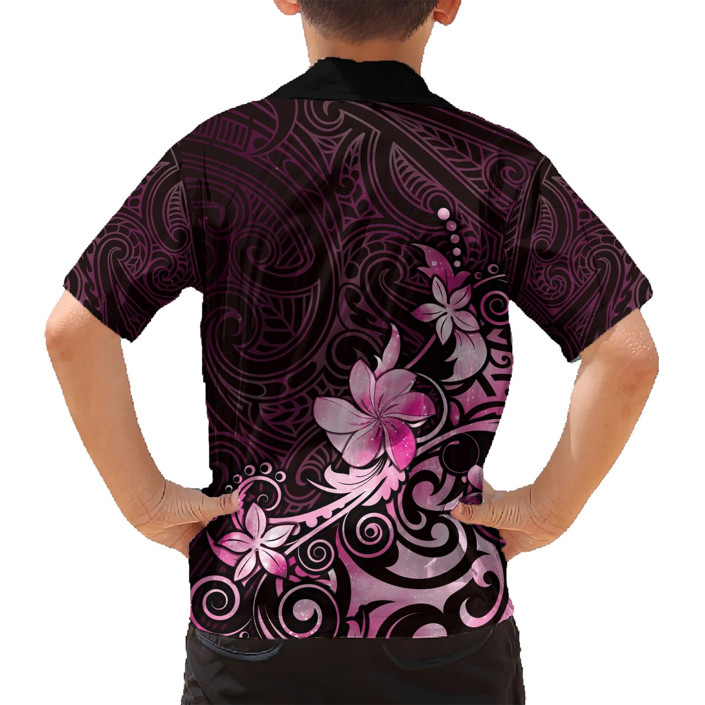 Matariki Neuseeland Hawaiihemd Maori Muster Pink Galaxy LT05