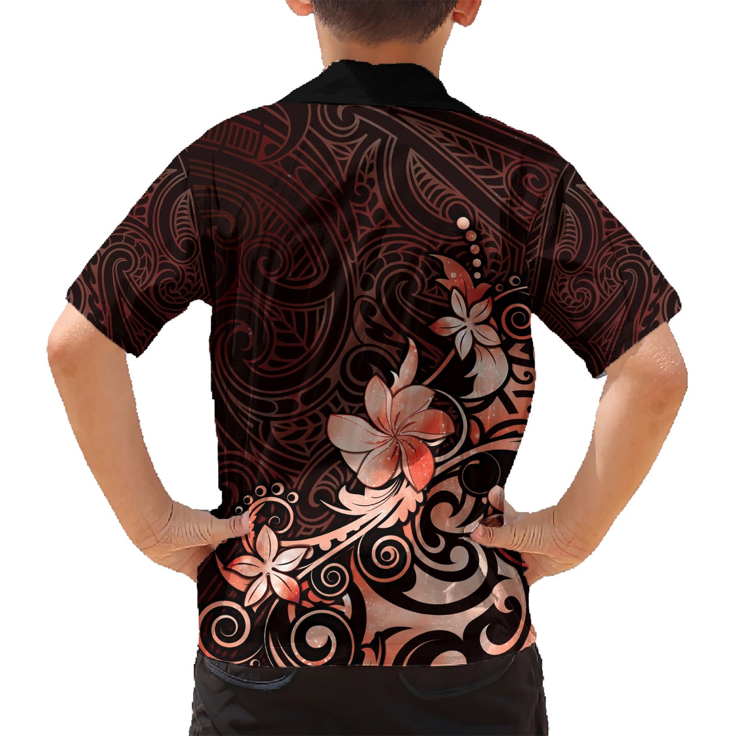 Matariki Neuseeland Hawaiihemd Maori Muster Red Galaxy LT05