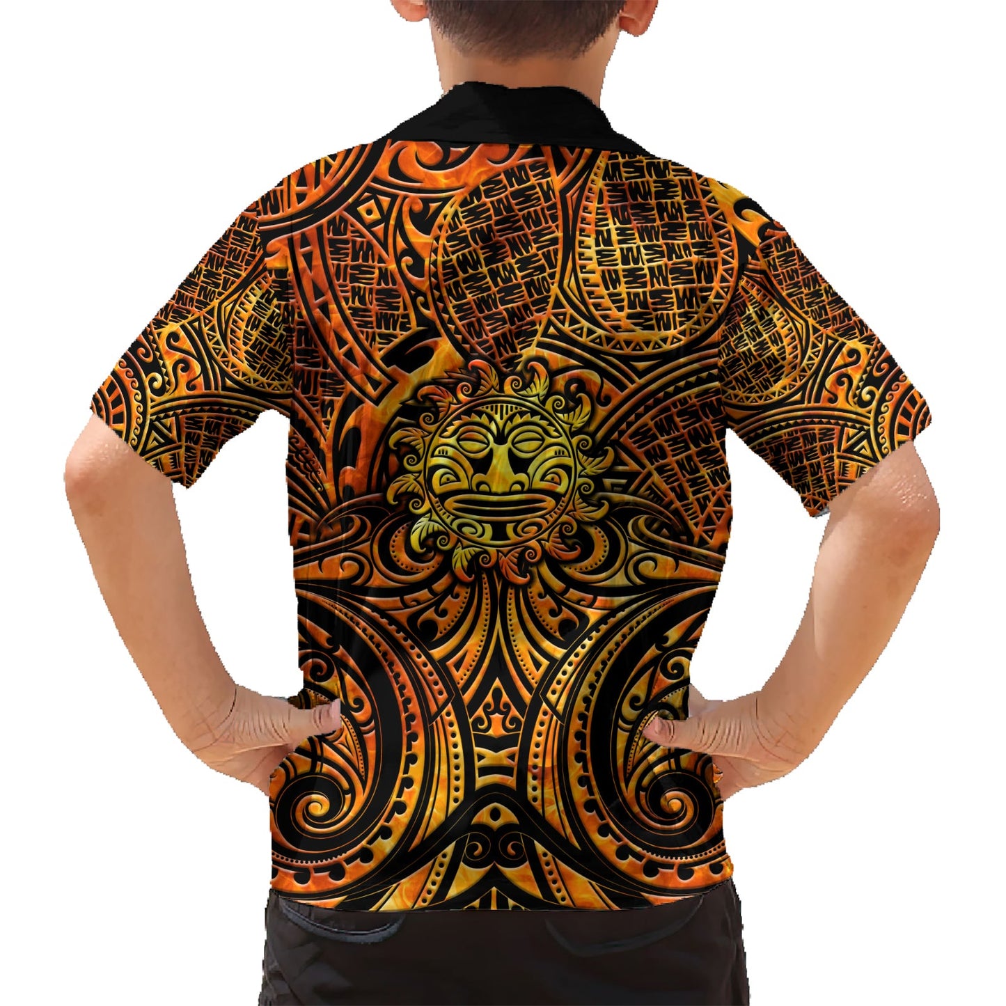 Neuseeland Tamanuitera Die Sonne Hawaiihemd Maori Muster LT05