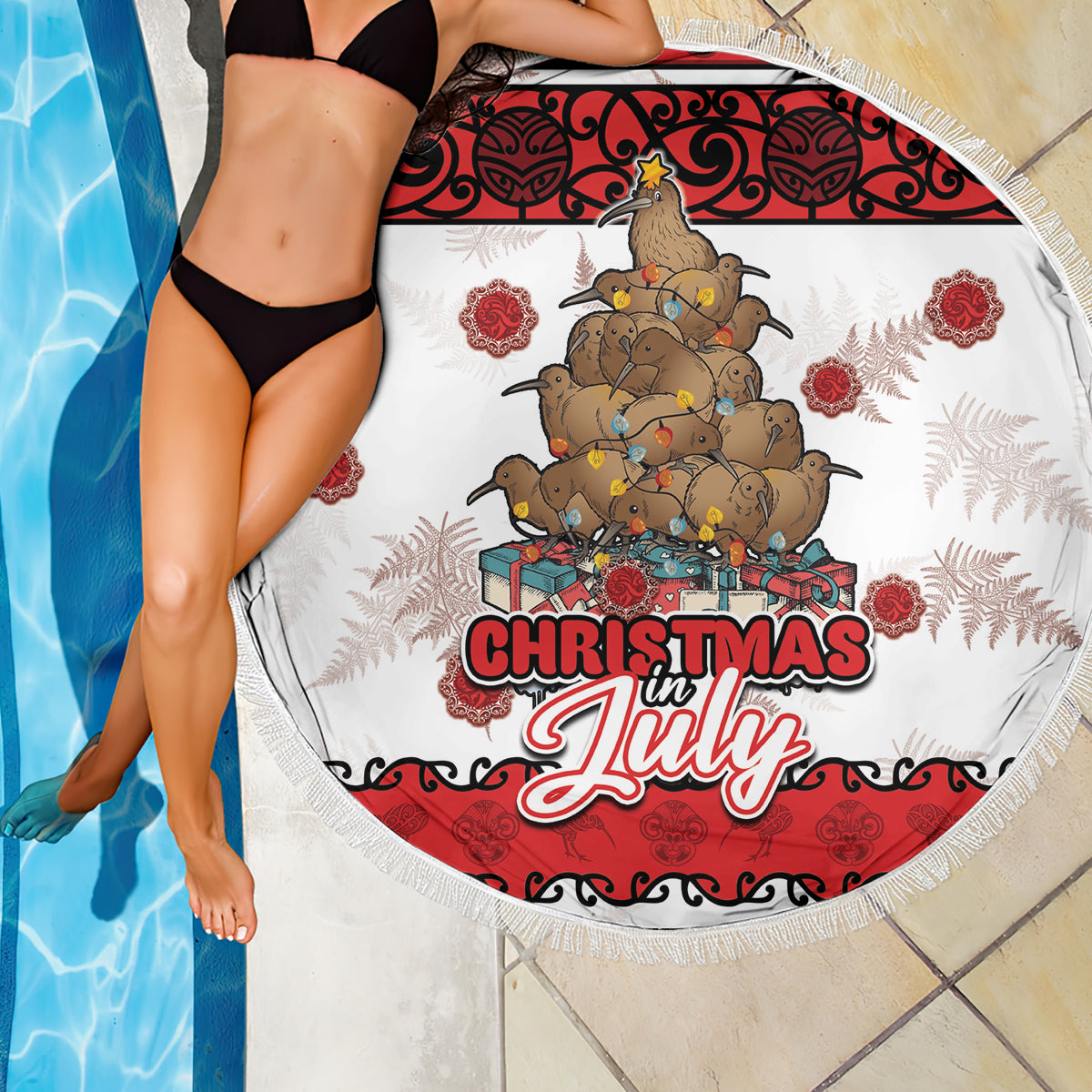 Lila Polynesien Stranddecke Polynesische Schildkröte Hai Tattoo Tropical Vintage LT14