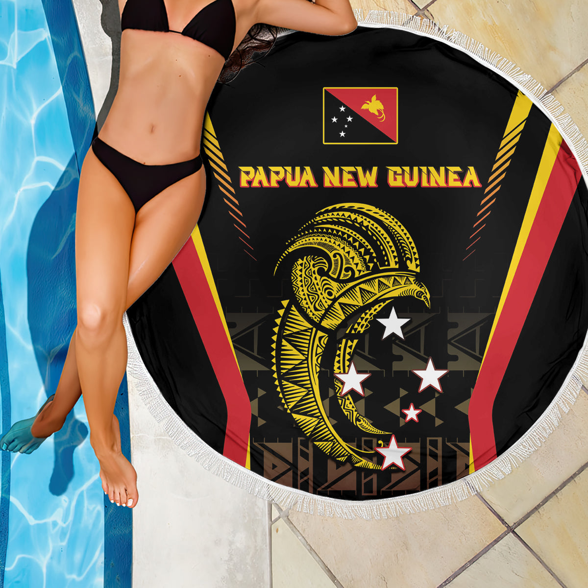 Fiji Ratu Sir Lala Sukuna Day Stranddecke Hibiskus Tapa Muster LT05