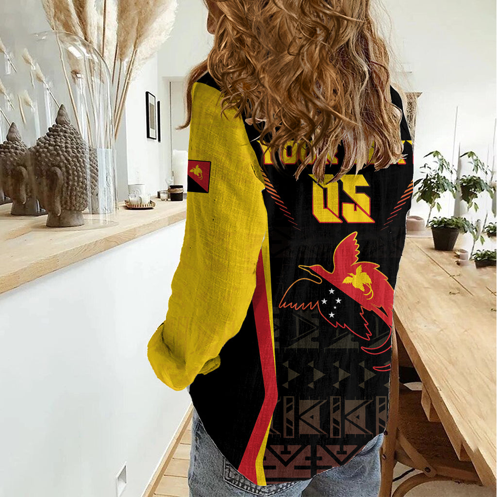 Benutzerdefinierte Papua-Neuguinea Cricket Damen Casual Shirt 2024 World Cup LT05