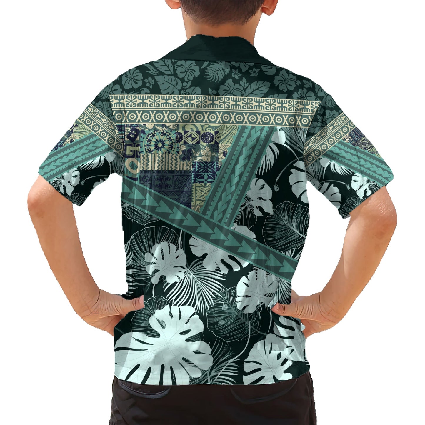 Hawaii Pflanze Kalo Hawaiihemd Hawaii Tapa Muster LT05
