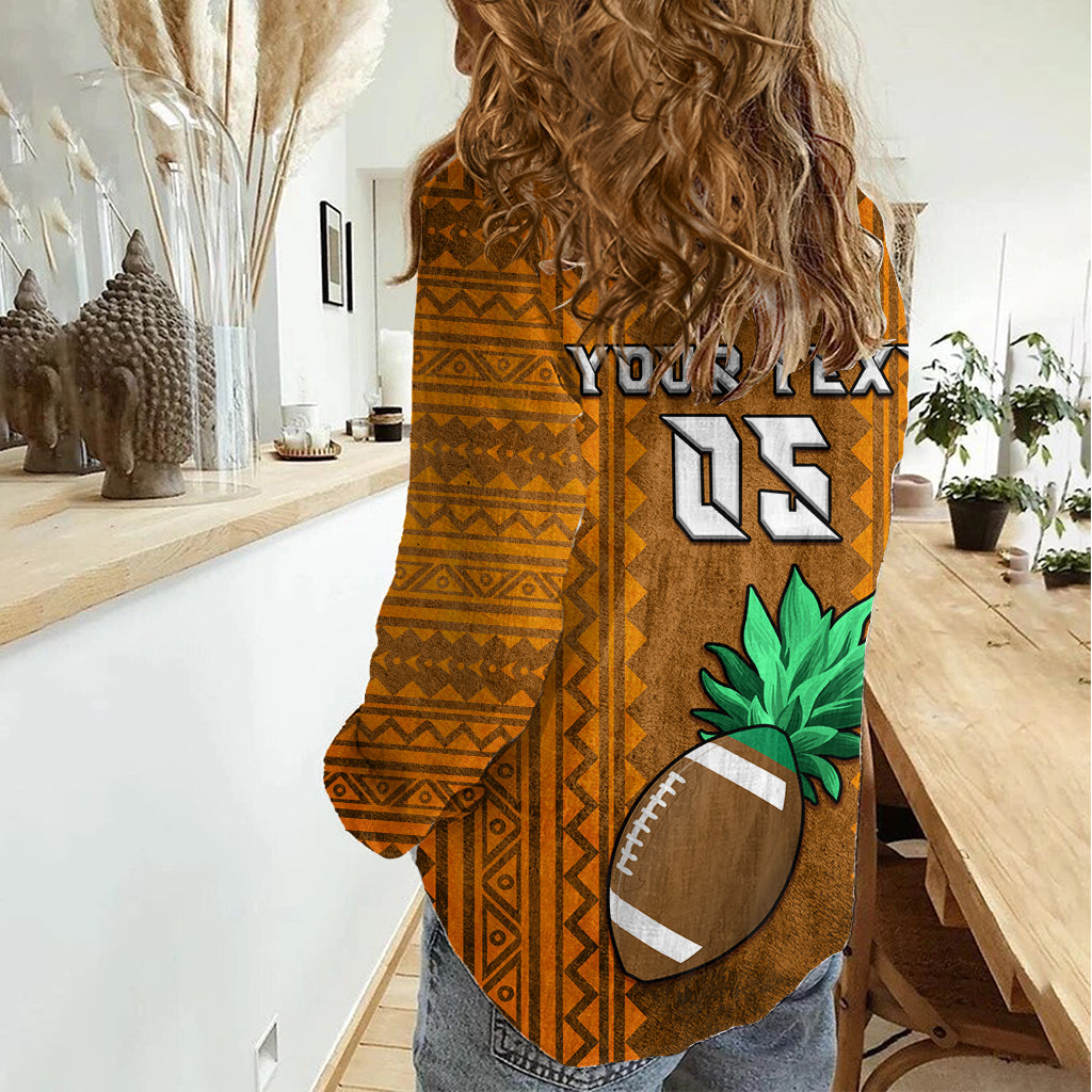 Benutzerdefinierte Hawaii Honolulu Football Bowl Frauen Casual Shirt einfachen Stil LT05