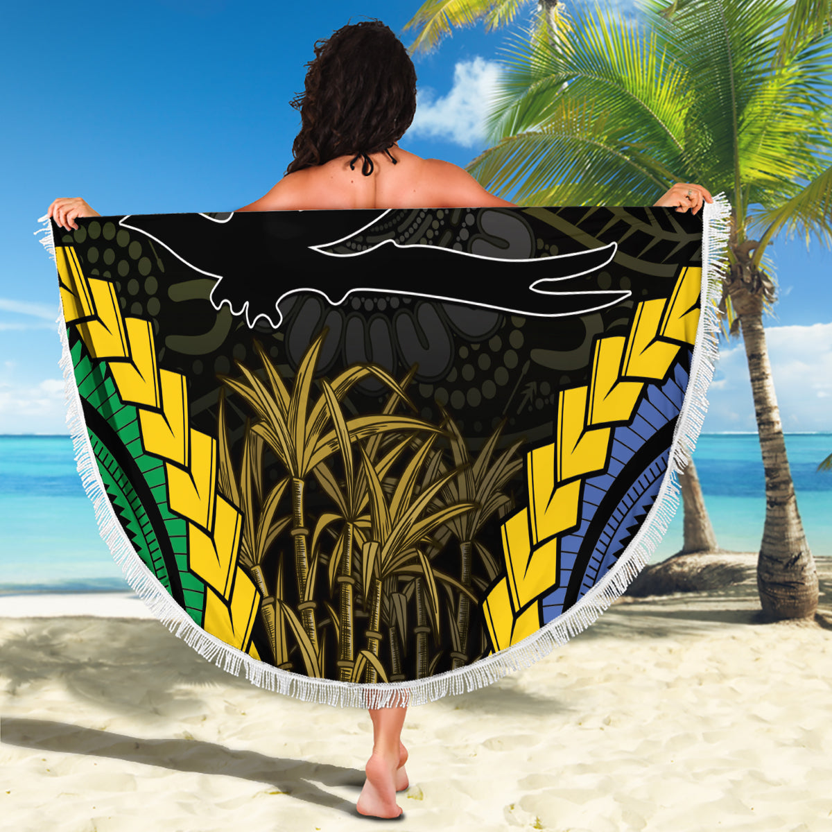 Vanuatu Shefa Day Stranddecke Blumenmuster LT05