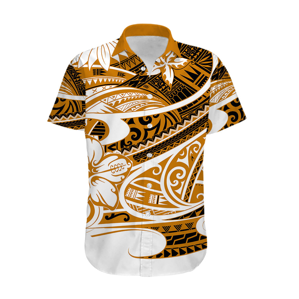 Polynesisches Stammes-Hawaiihemd Gold LT6