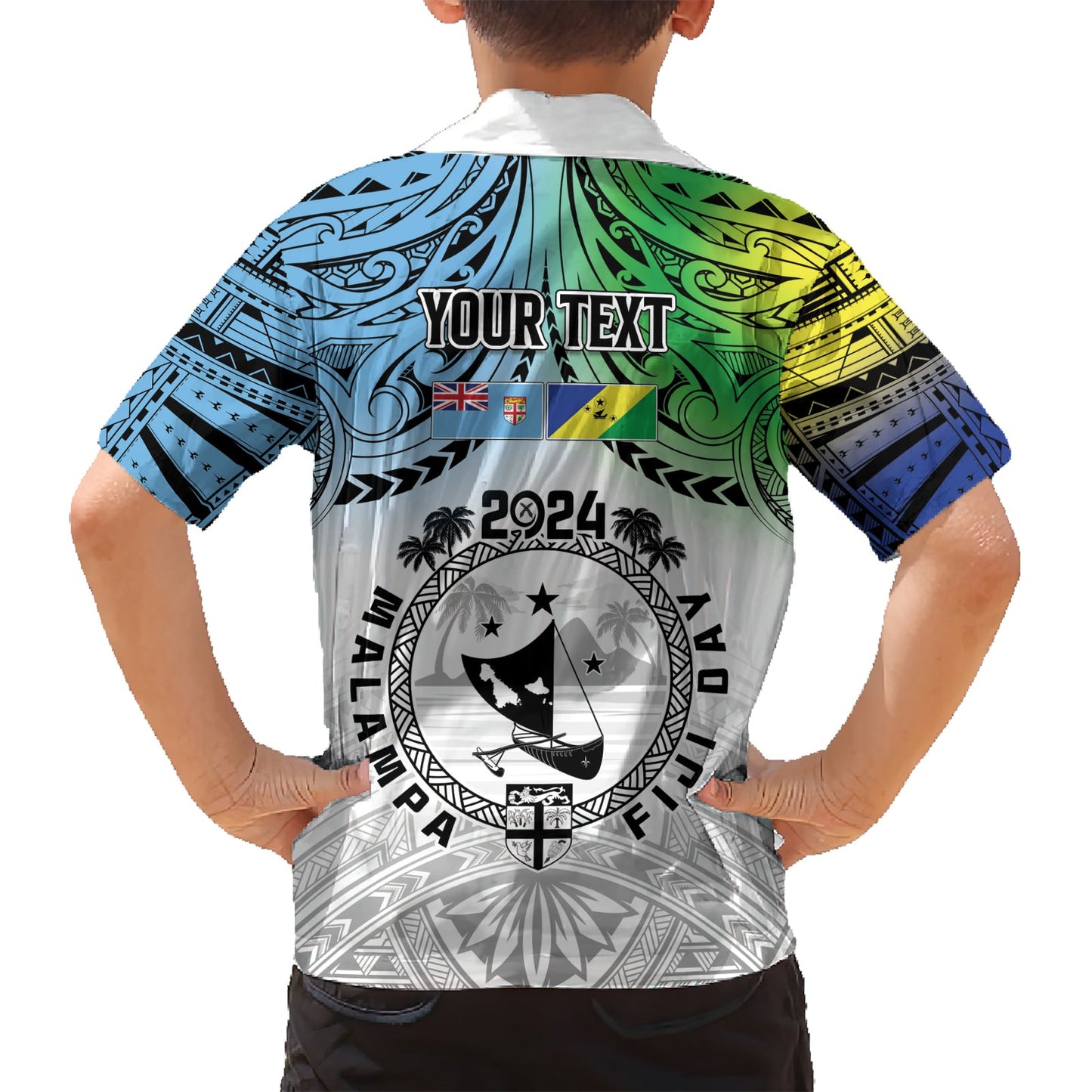 Malampa Fiji Day Hawaiihemd Farbverlauf Stil LT7