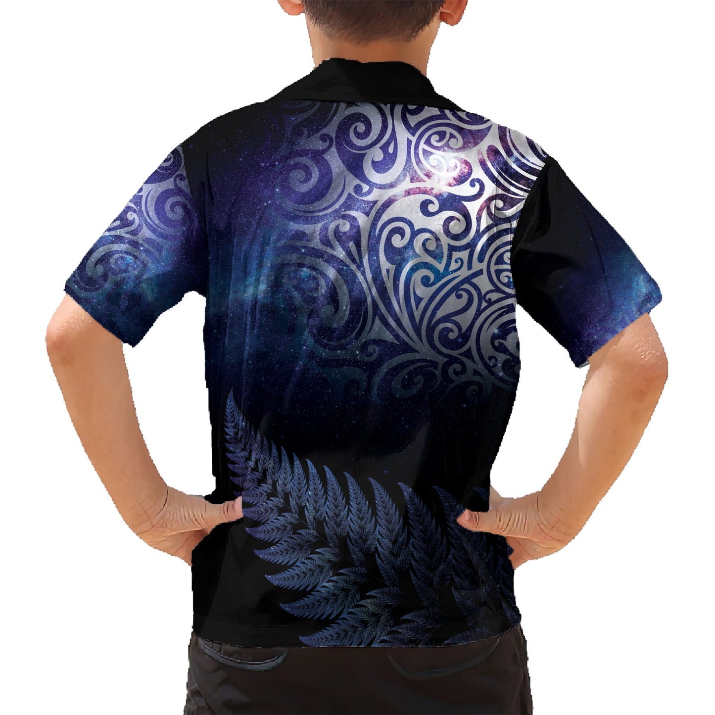 Neuseeland Aotearoa Matariki Hawaiihemd Sternensilber Fern LT7