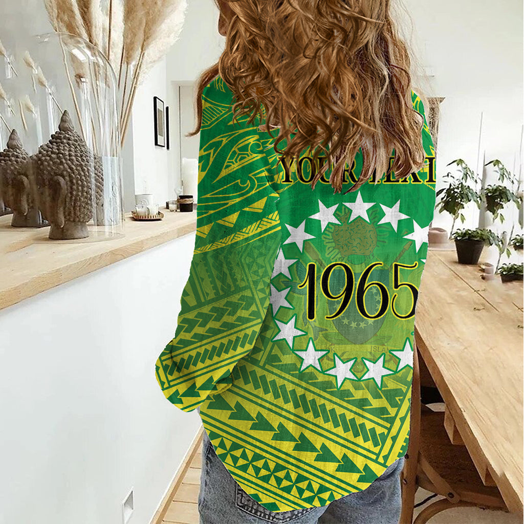 Cook Islands Constitution Day Damen Freizeithemd Kuki Airani seit 1965 LT9