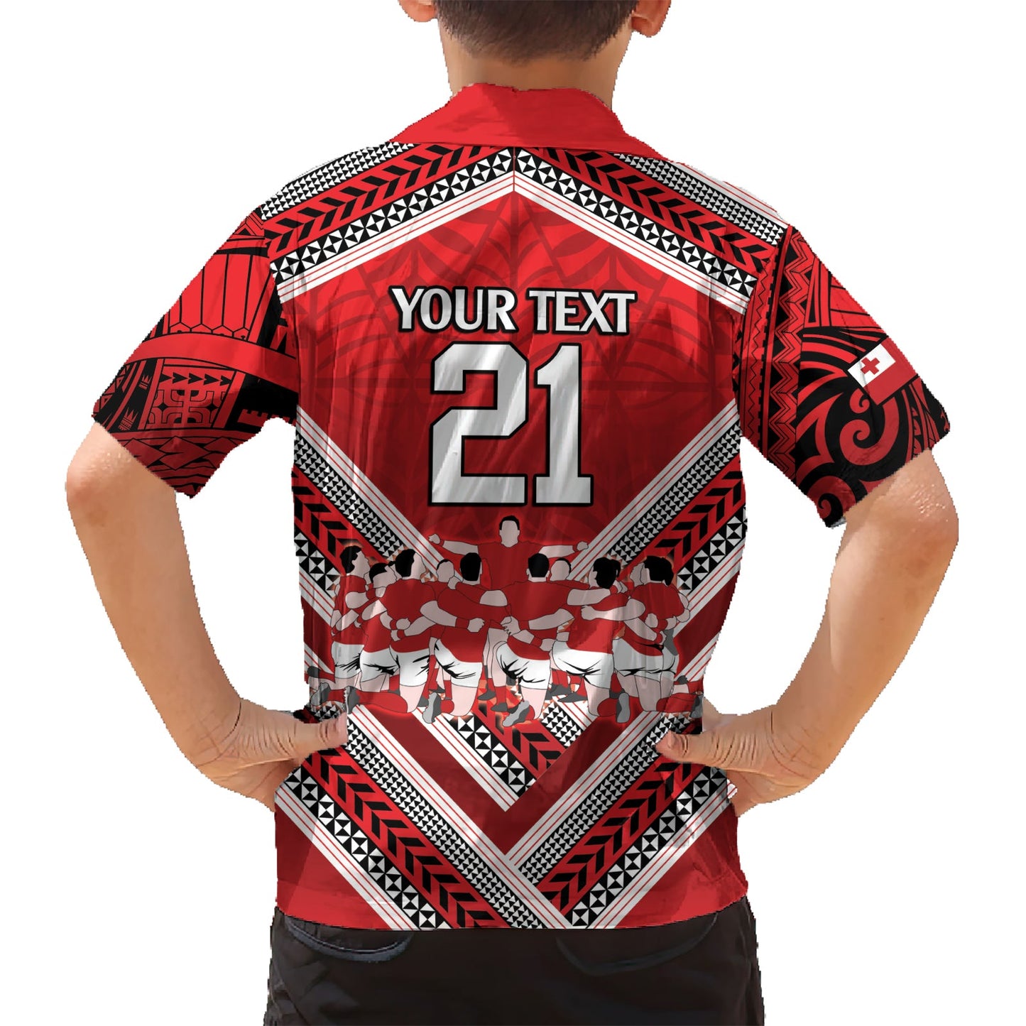 Benutzerdefinierte Tonga Rugby Hawaiian Shirt Tonga Sipi Tau Ngatu Stammes-Muster LT9