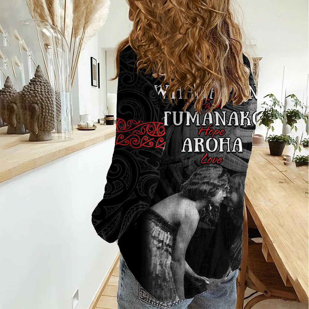 Neuseeland Muttertag Frauen Casual Shirt Maori Hongi Aroha Ahau Ki A Koe Mama LT9
