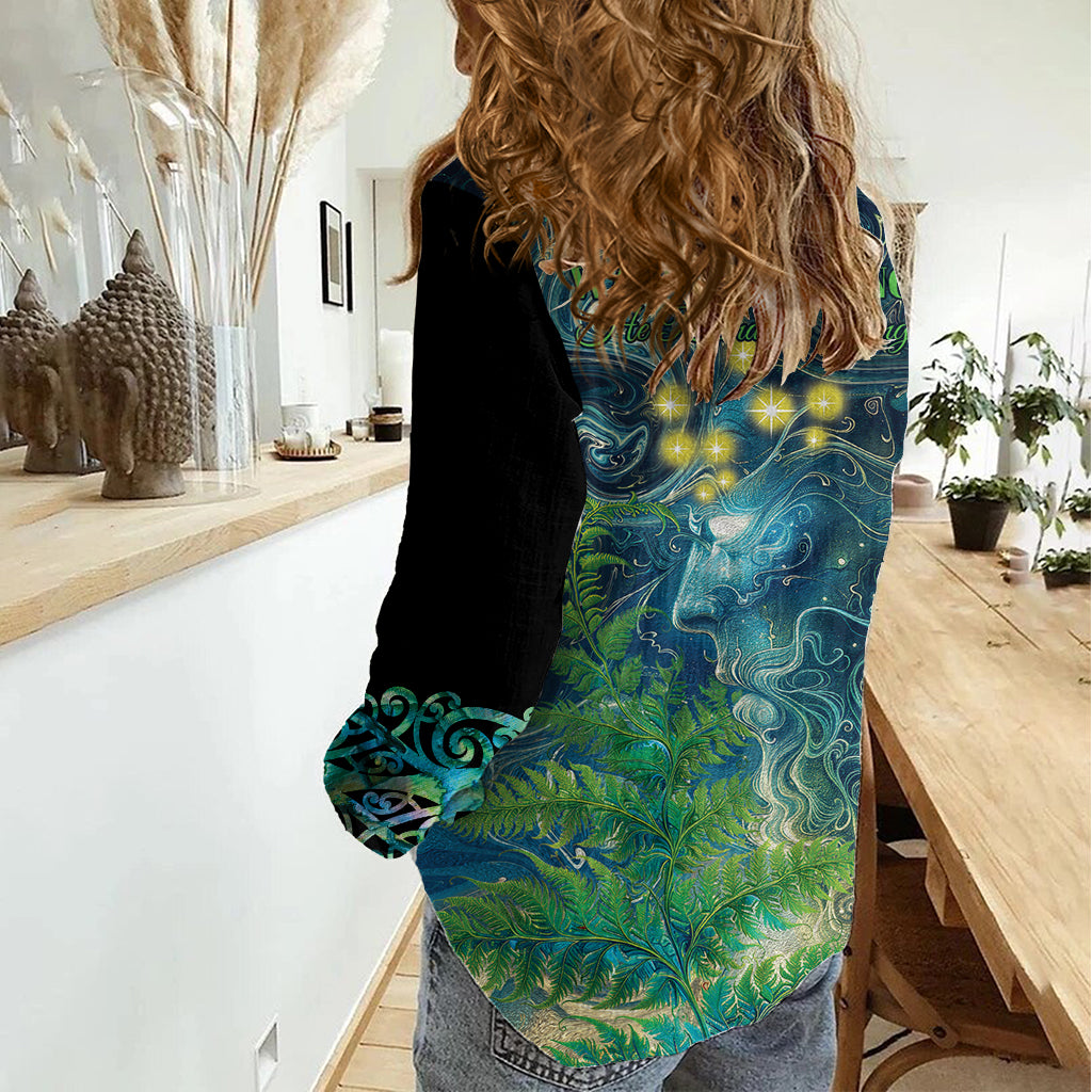 Neuseeland Matariki Waipuna-a-rangi Frauen Casual Shirt He Roimata o Rangi LT9