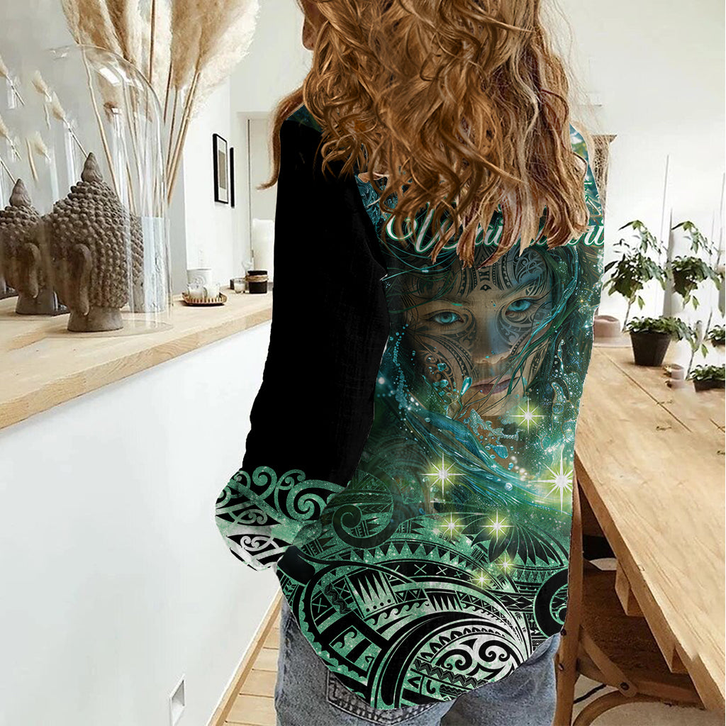 Neuseeland Matariki Waiti Frauen Casual Shirt Waimori und der Ursprung des Lebens LT9