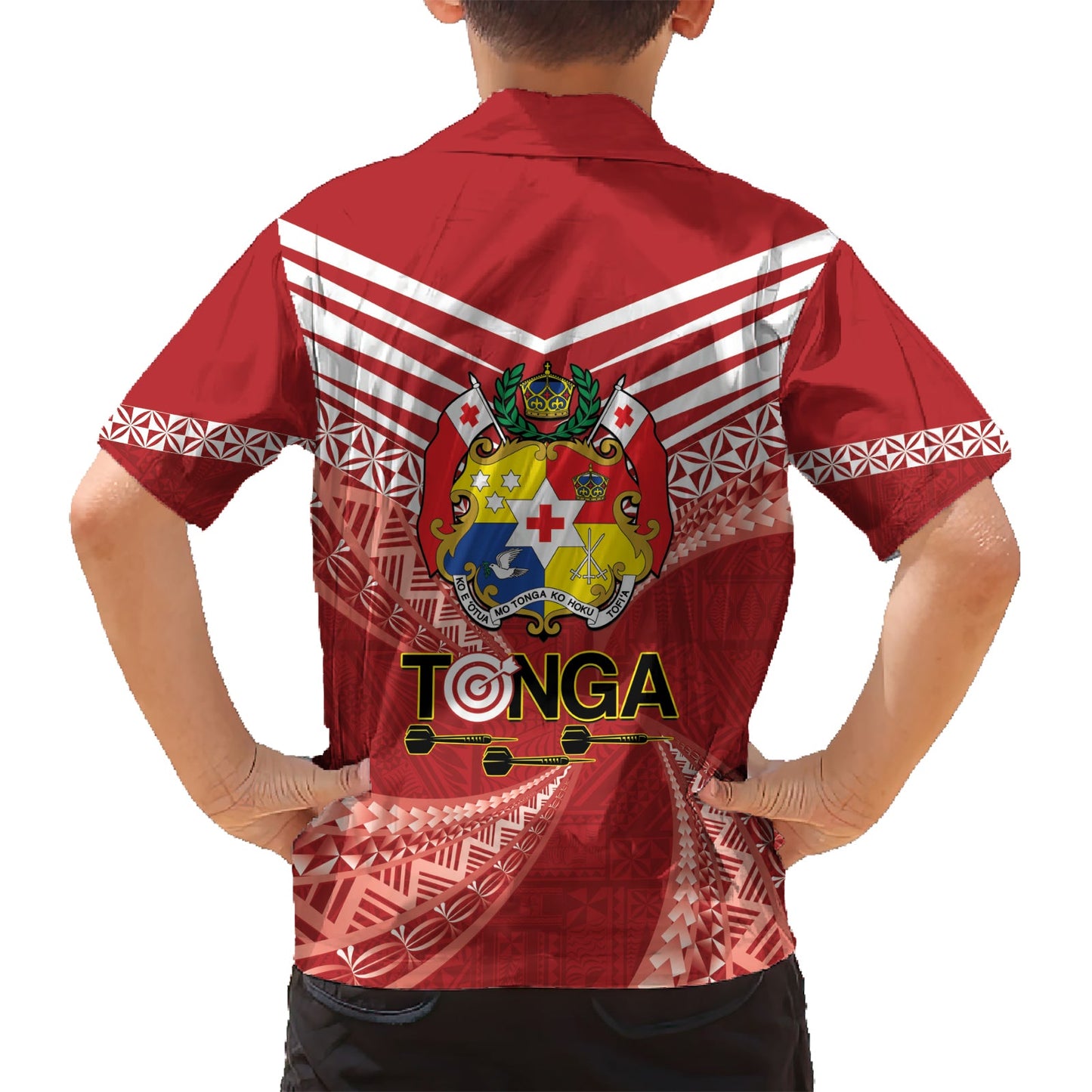 Tonga Darts Hawaiihemd Tonga Ngatu Muster LT14