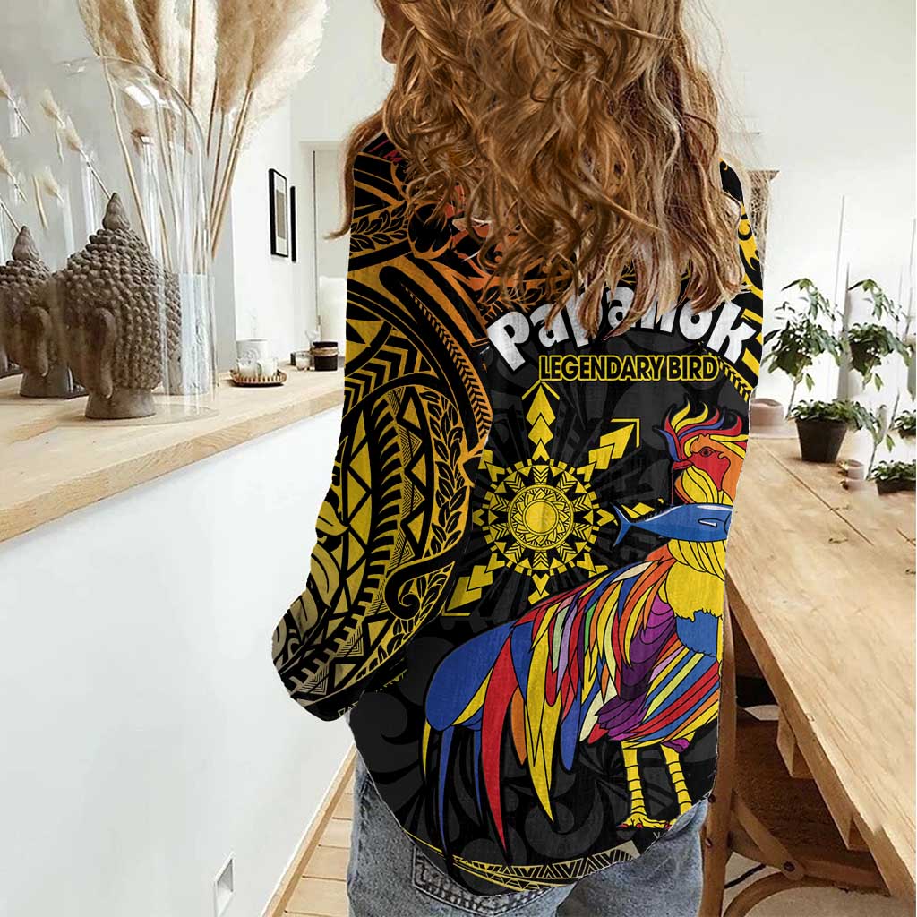 Philippinen Sarimanok Frauen Casual Shirt Papanok legendären Vogel Okir polynesischen Muster LT14