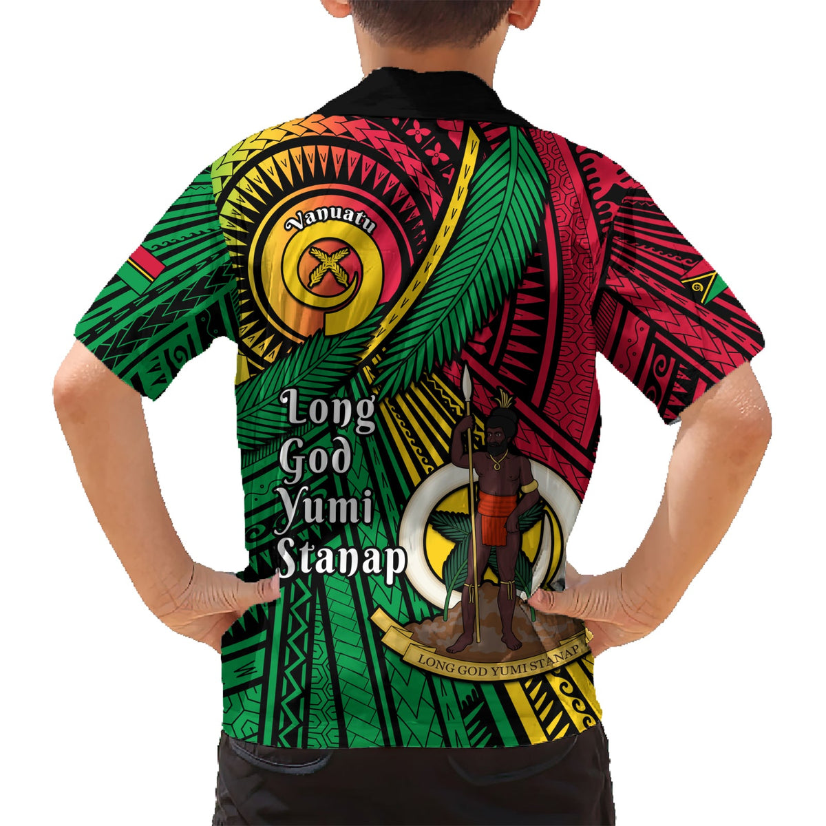 Halo Vanuatu Hawaiihemd Alles Gute zum 44. Unabhängigkeitstag LT14
