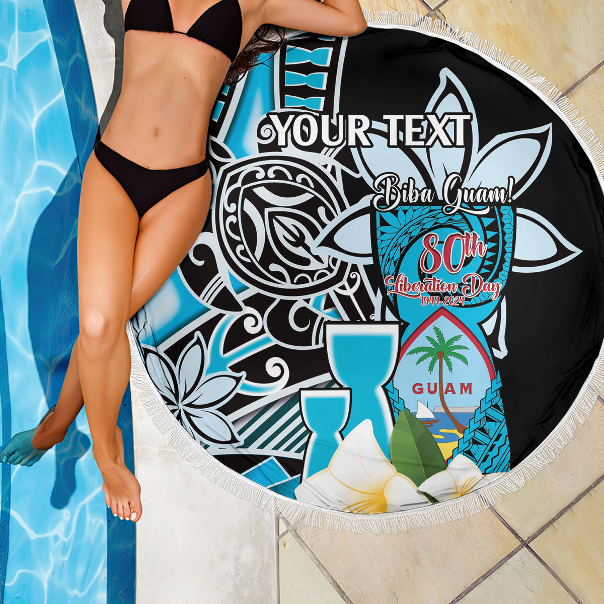 Fidschi Happy Father's Day Stranddecke xxl Au Lomani Iko Dad Polynesian Tribal LT05