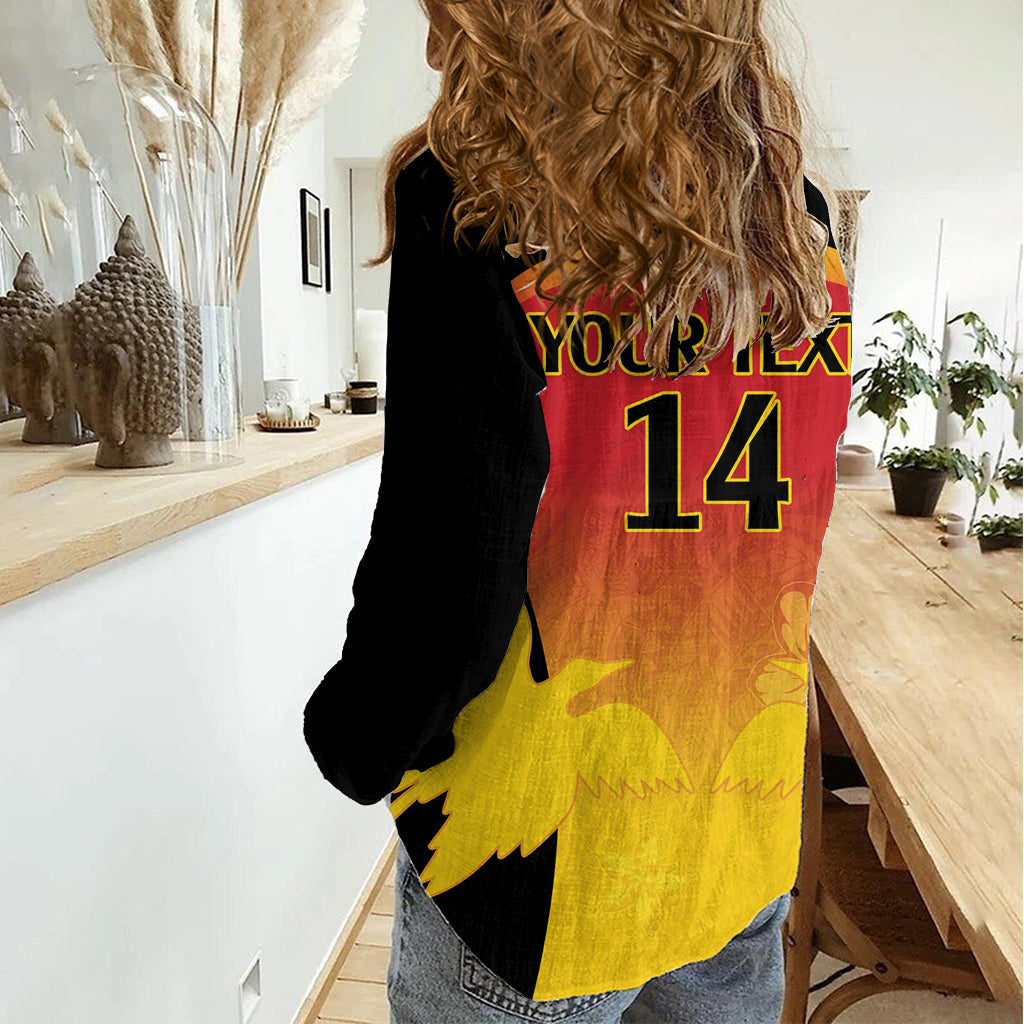 Benutzerdefinierte Papua-Neuguinea Cricket Frauen Casual Shirt 2024 Go PNG LT14