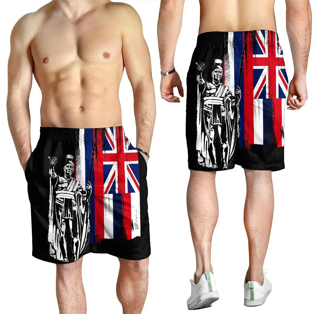 Polynesian Pride Short - Herrenshorts mit Hawaii-Königsflagge